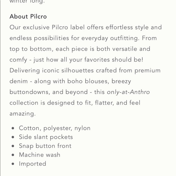 Pilcro Piffer Jacket - Anthro Size Medium NWT - Picture 7 of 7